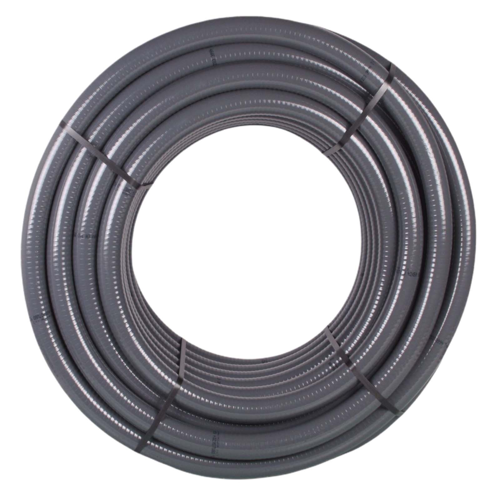 50 mm PVC Klebe Fittings Verrohrungspaket Pool Schwimmbad Schlauch FLEX (2") - 25 m - rot