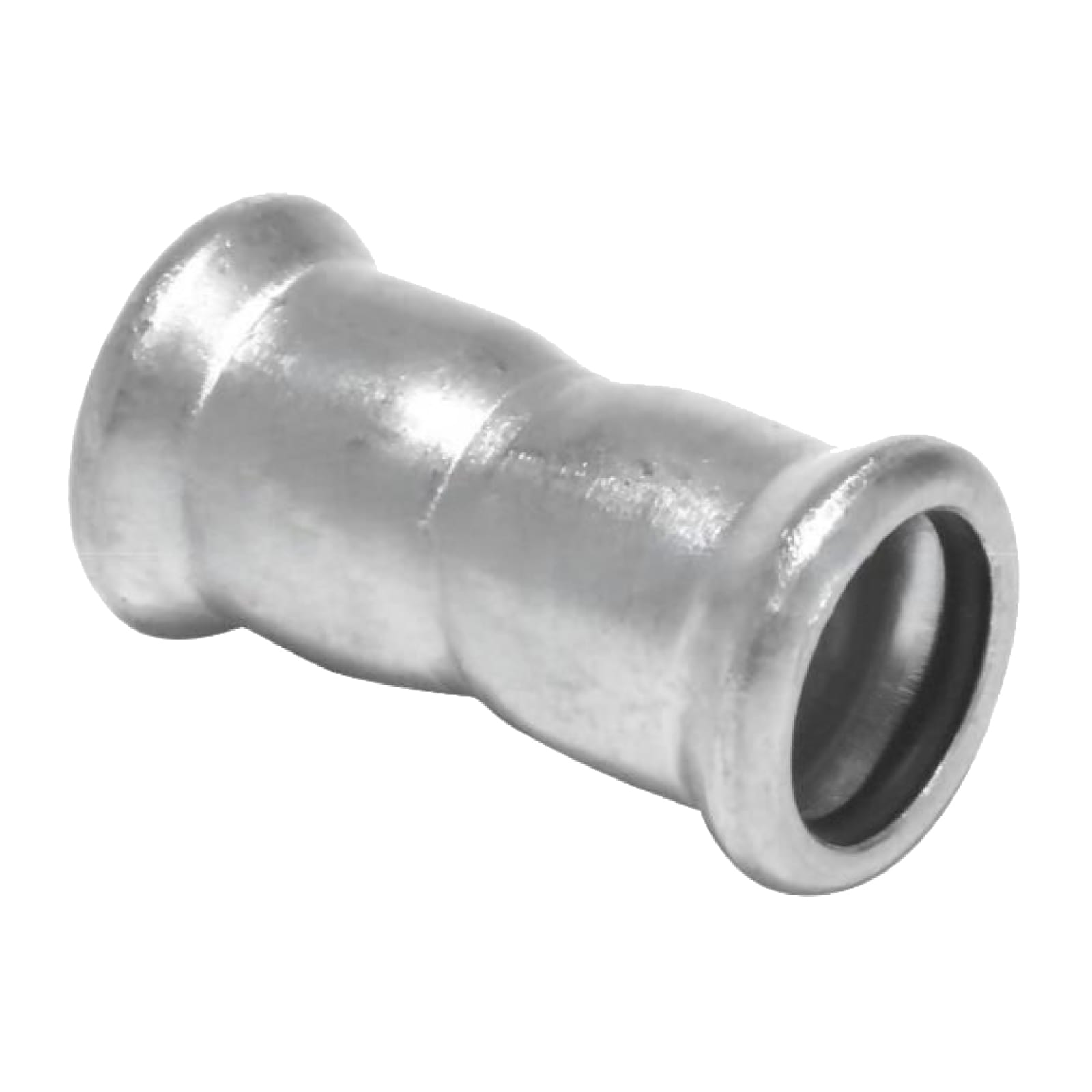 54 mm Press x Pressmuffe Edelstahl AISI 316 Fittings PN 16 bar