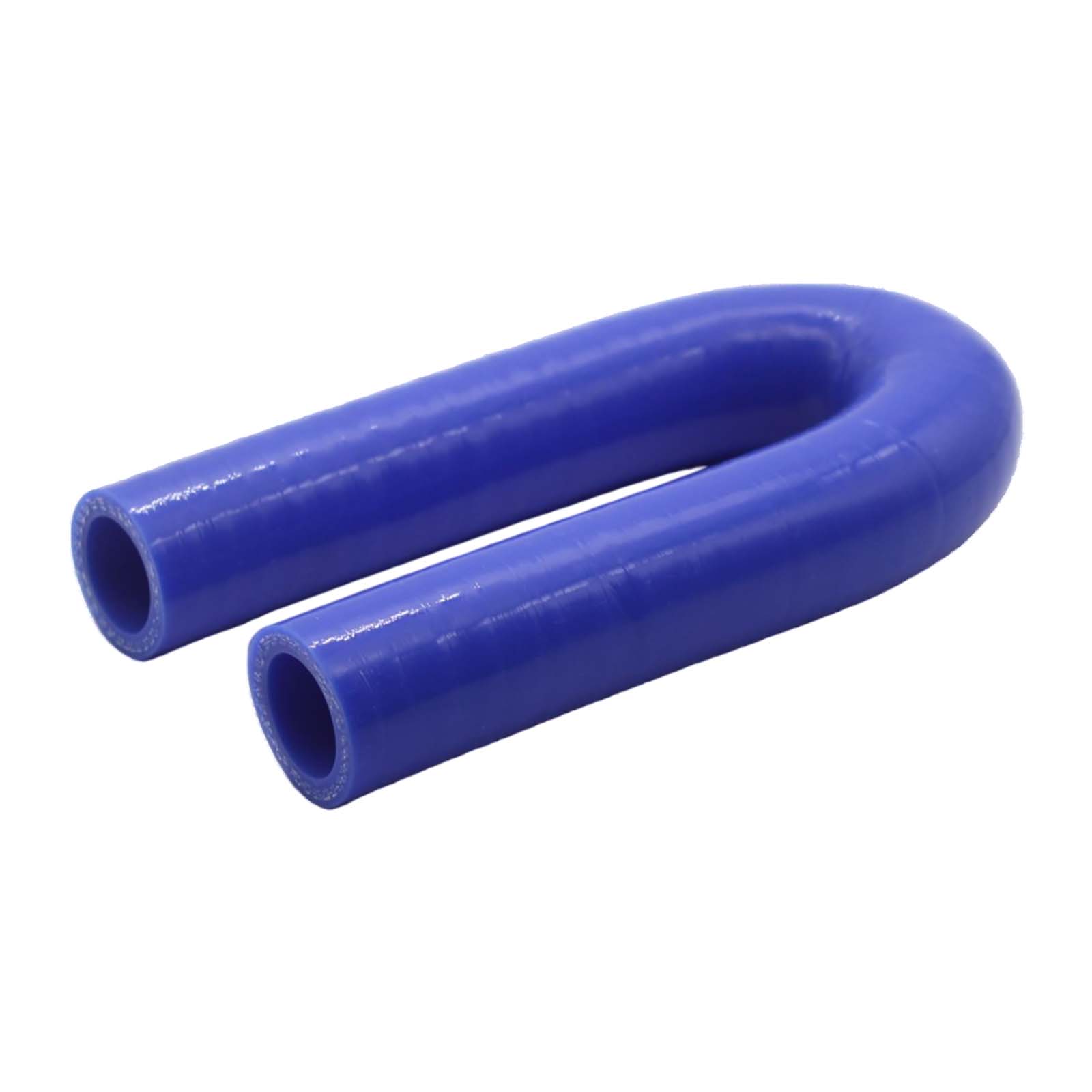 64 x 74 mm Kühlerschlauch LLK Silikon Bogen Krümmer Schlauch 180° Grad blau