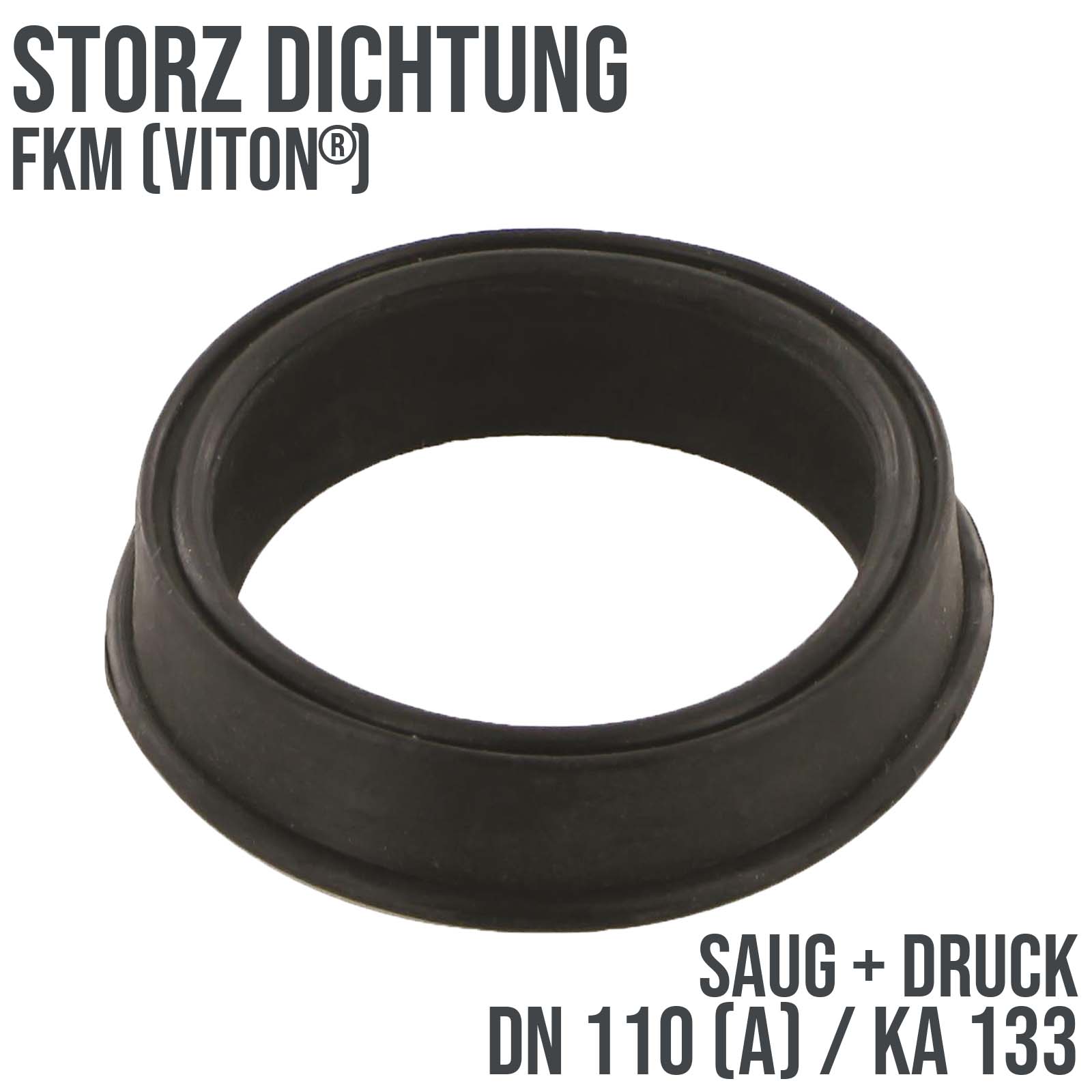 Dichtung STORZ  A DN 110 KA 133 Kupplung (Saug/Druck) FKM (Viton) schwarz