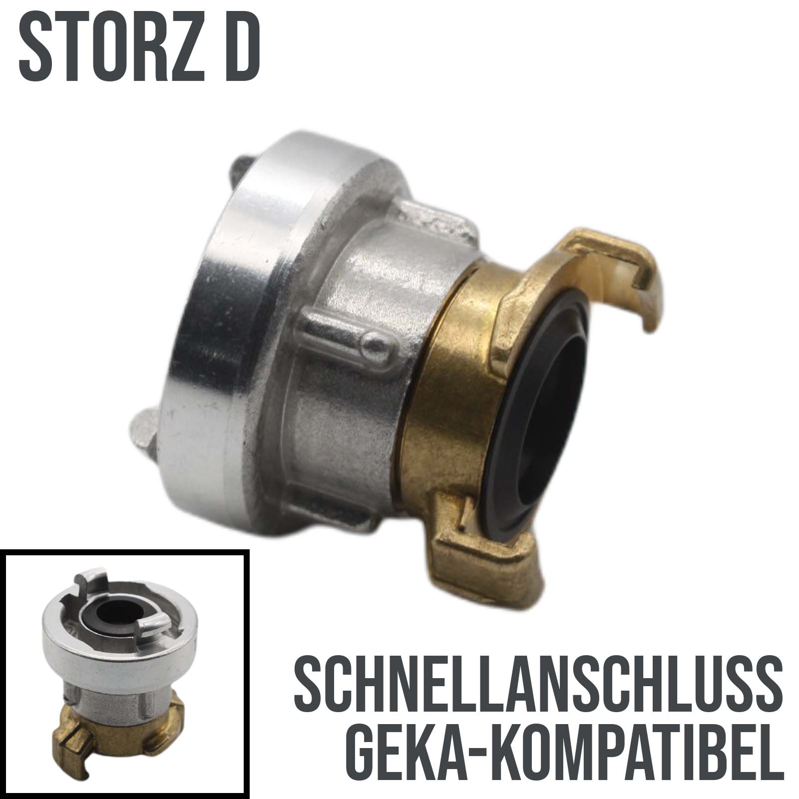 STORZ D DN 25 KA 31 Übergangsstück Adapter -> Schnell Anschluß Kupplung GEKA kompatibel