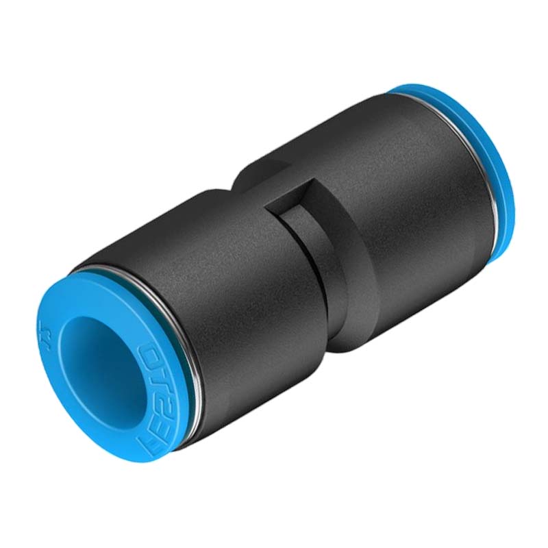 8 mm Pneumatik Schnell Steck Verbinder QS gerade blau/schwarz QS-4 (153032) - PN 14 bar