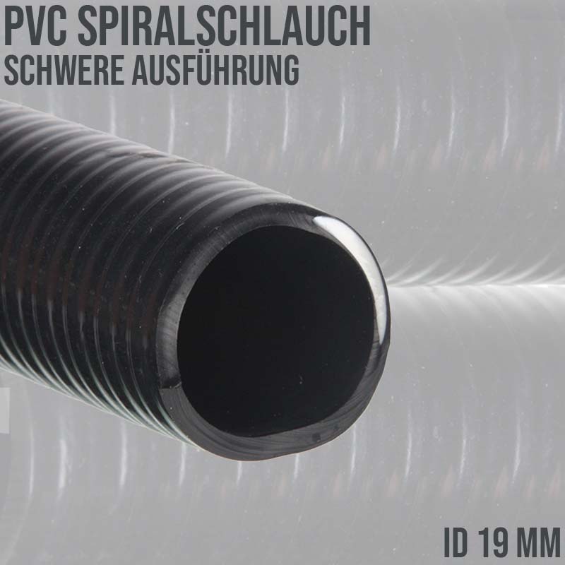 19 mm 3/4" Zoll PROFI Teich Pool Garten Zulauf Ablauf Spiral Saug Schlauch - PN 5 bar