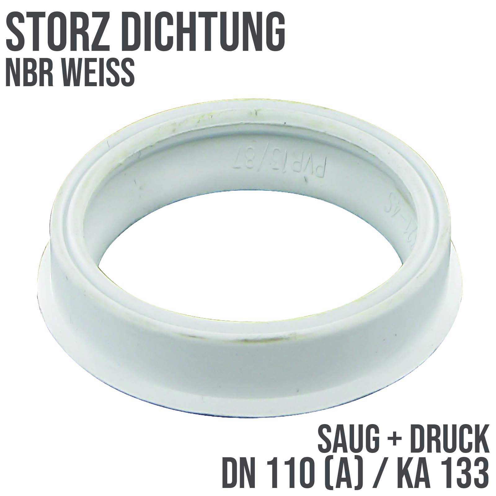 Dichtung STORZ  A DN 110 KA 133 Kupplung (Saug/Druck) NBR weiß