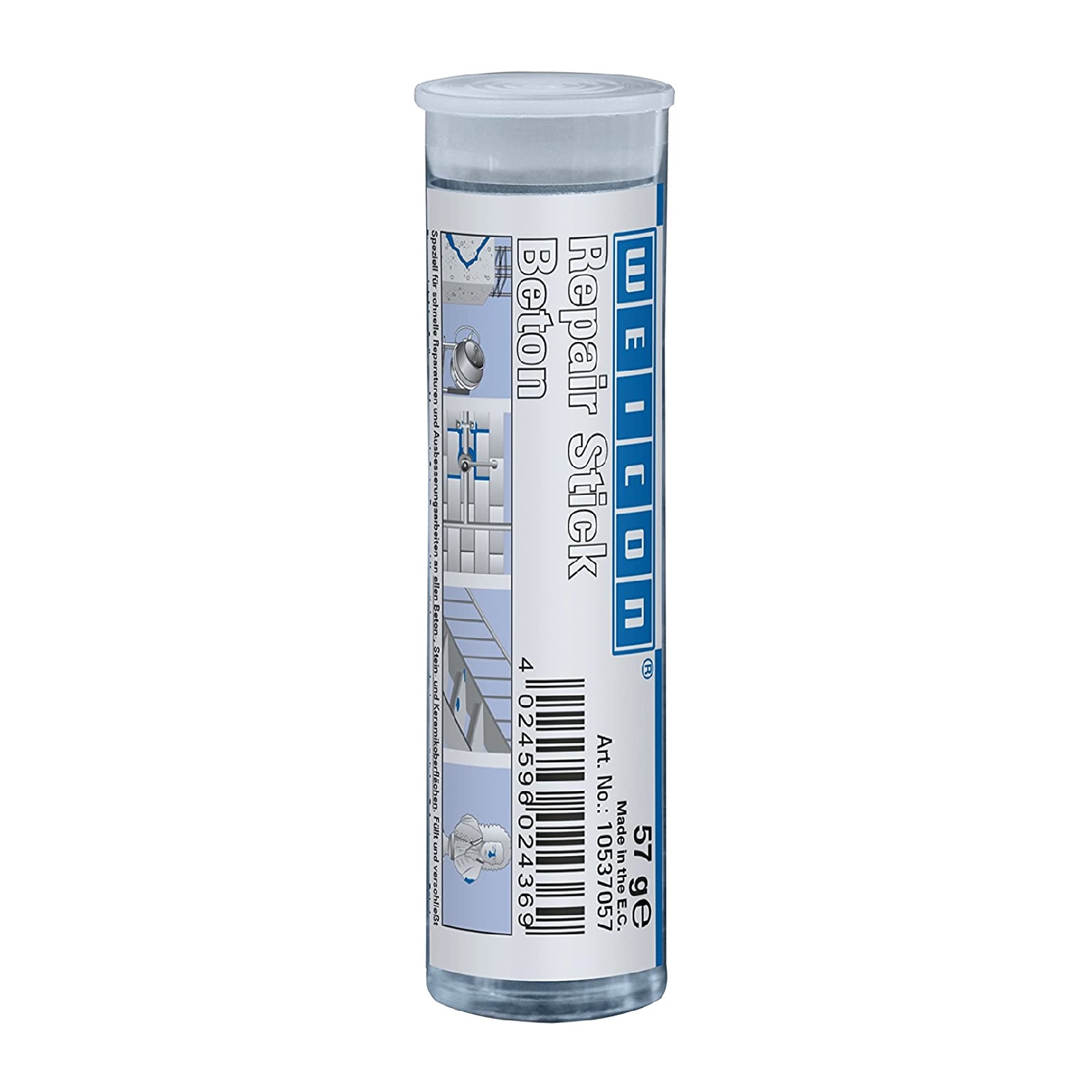Repair Reparatur Stick Knete Epoxidharz Beton schnellhärtend betongrau - 57 gr