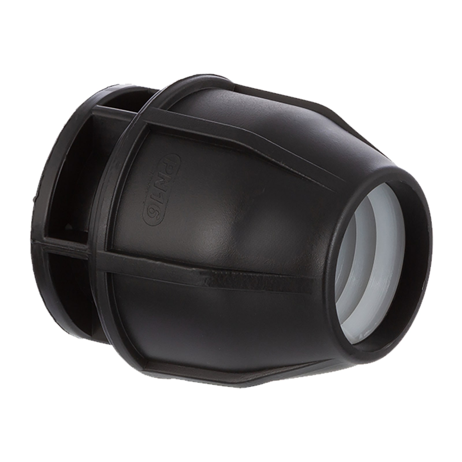63 mm PE PP Fitting Klemm Verbinder Kappe Endkappe Endstück Muffe Verbinder  schwarz - PN 16 bar