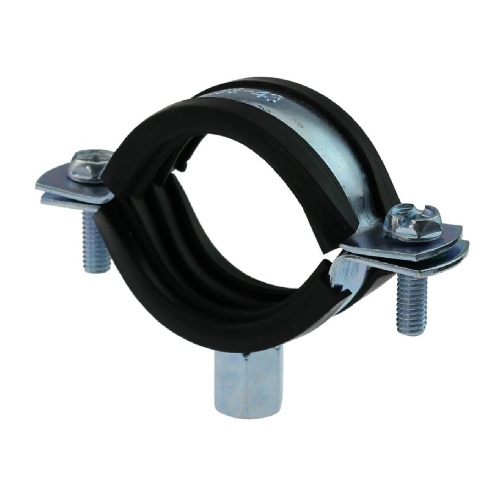 193 - 200 mm Rohr Schraub Schelle Klemme mit Gummieinlage M8 M10 2-teilig W1 Stahl verzinkt DIN 4109