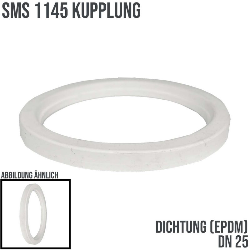 DN 25 SMS 1145 Kupplung Dichtung EPDM FDA - weiß