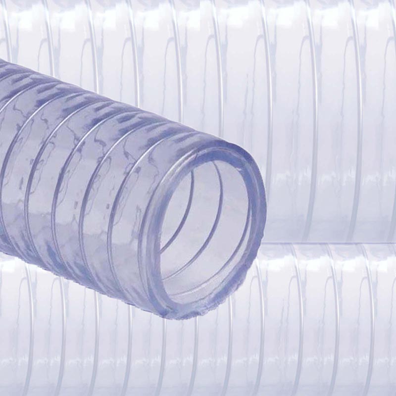 38 mm 1 1/2" Zoll Saug Ansaug Druck Abwasser Pumpen Schlauch Stahlspirale transparent PN 4 bar