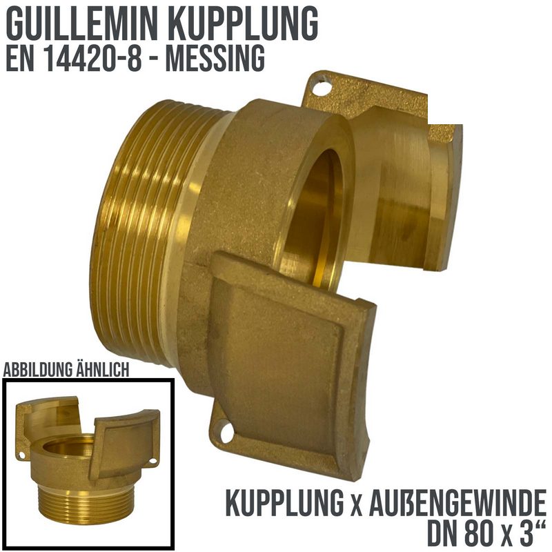 DN 80 Guillemin Kupplung BSPP Außengewinde AG 3" Messing - PN 16 bar