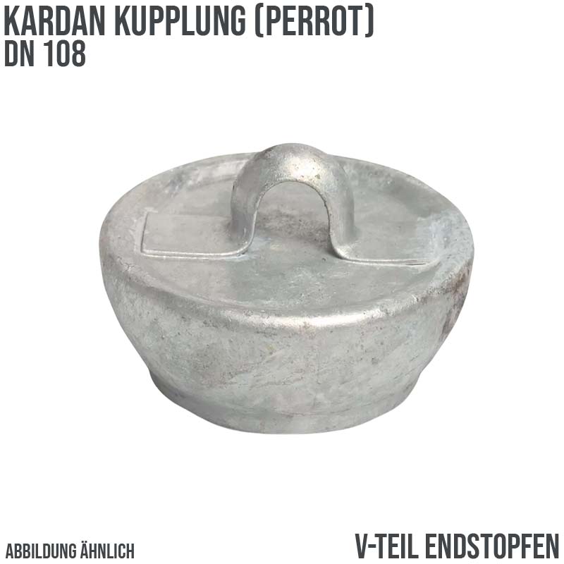 DN 108 Kardan Perrot Kupplung V-Teil Endstopfen Gülle Schlamm Schlauch