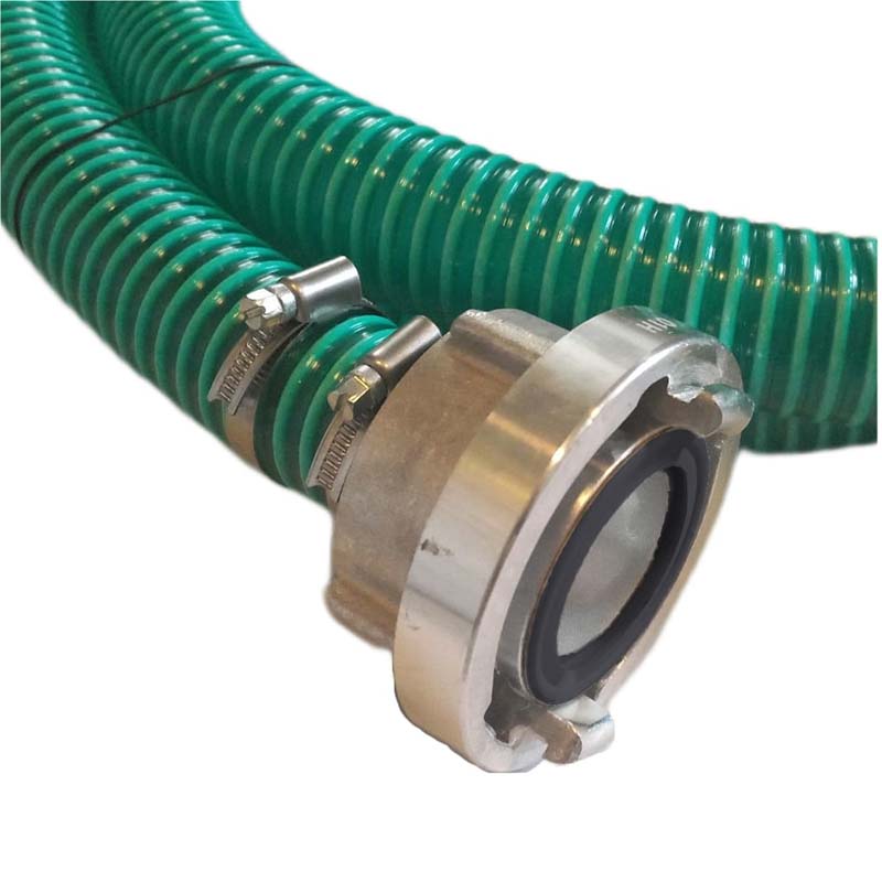 STORZ C DN52 KA66 - 38 mm 1 1/2" PVC Saug Ansaug Pumpen Spiral Schlauch PN 5 bar grün - 12 m Rolle