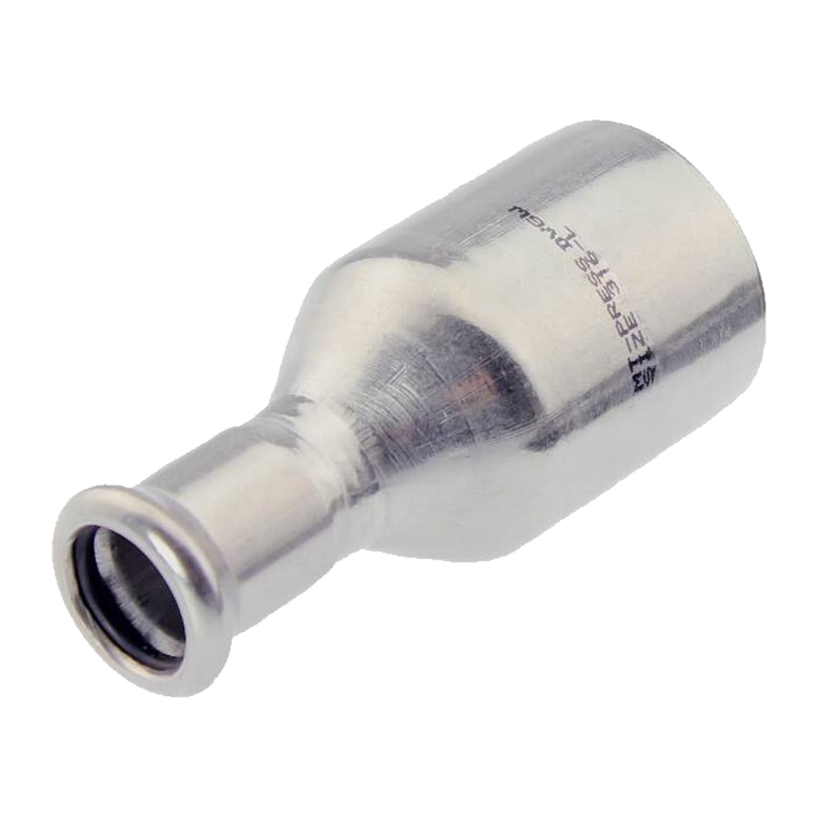 54 x 42 mm Reduzierstück Stutzen x Press Muffe Edelstahl AISI 316 Fittings PN 16 bar
