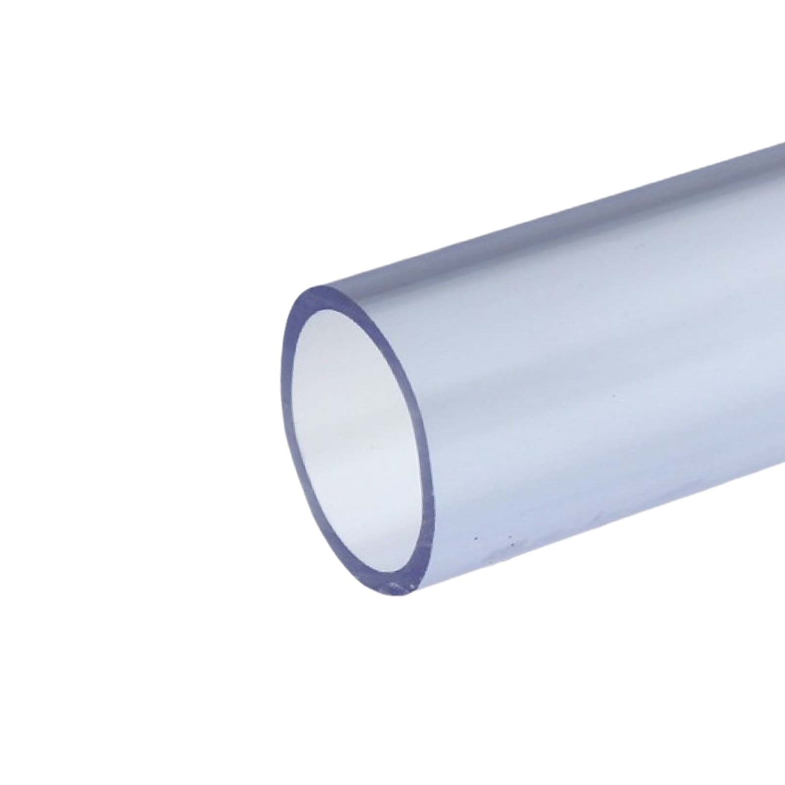 160 x 4,9 mm PVC Klebe Fitting Druck Kunststoff Rohr transparent durchsichtig - 1 m Länge - PN 6 bar