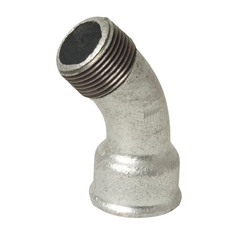 1/2" Gusseisen Temperguss Fitting Nr. 40 Bogen 45° Innen x Außengewinde IG x AGDVGW PN 25 bar