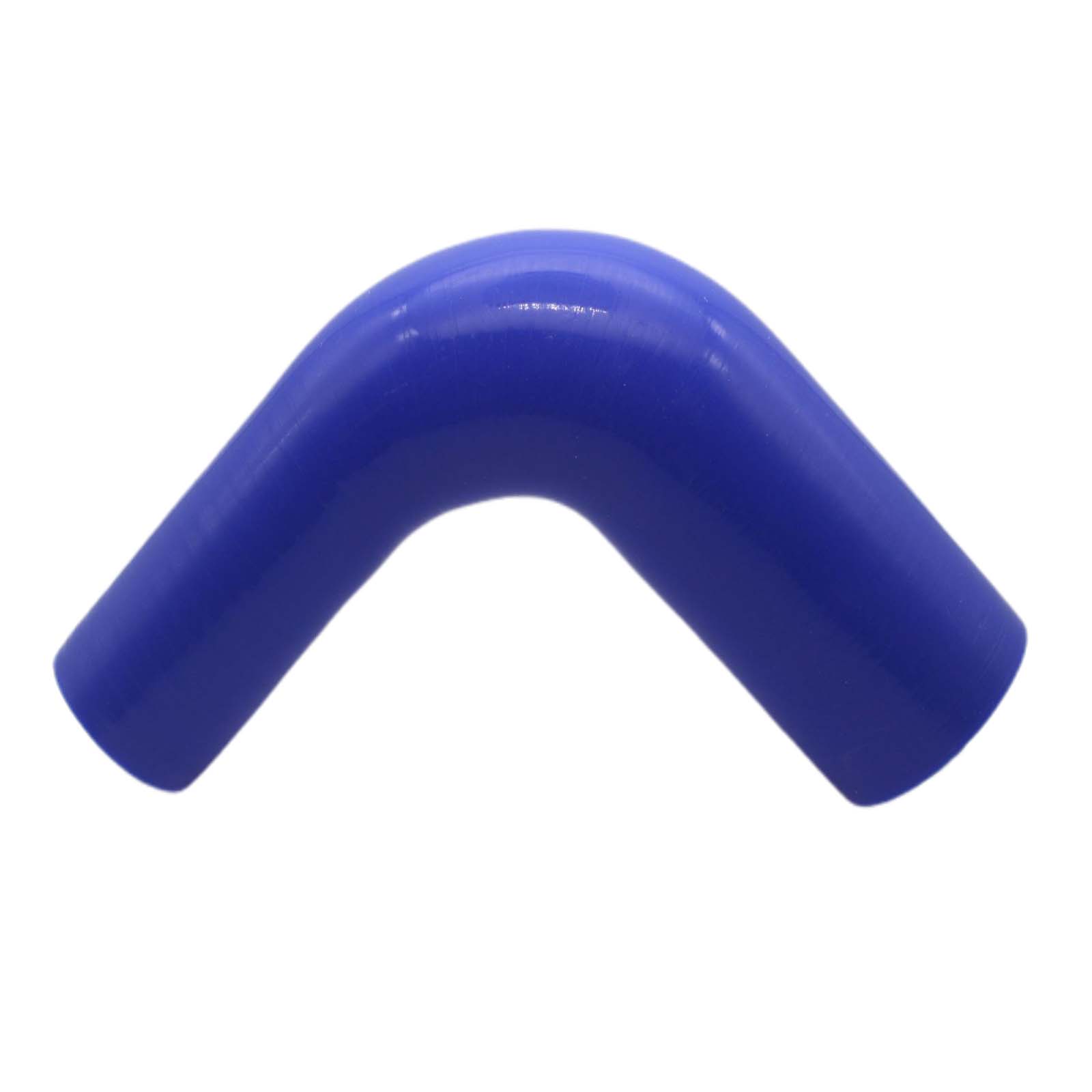 80 -> 90 mm ID Kühlerschlauch Reduktion 90° Verbinder Silikon LLK Ladeluft Kühlmittel Schlauch blau - 150mm