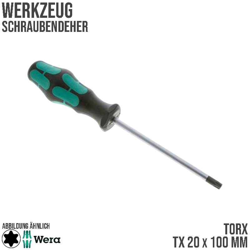 TX 20 x 100 mm TORX Schrauben Dreher Zieher - Wera Kraftform Plus 300