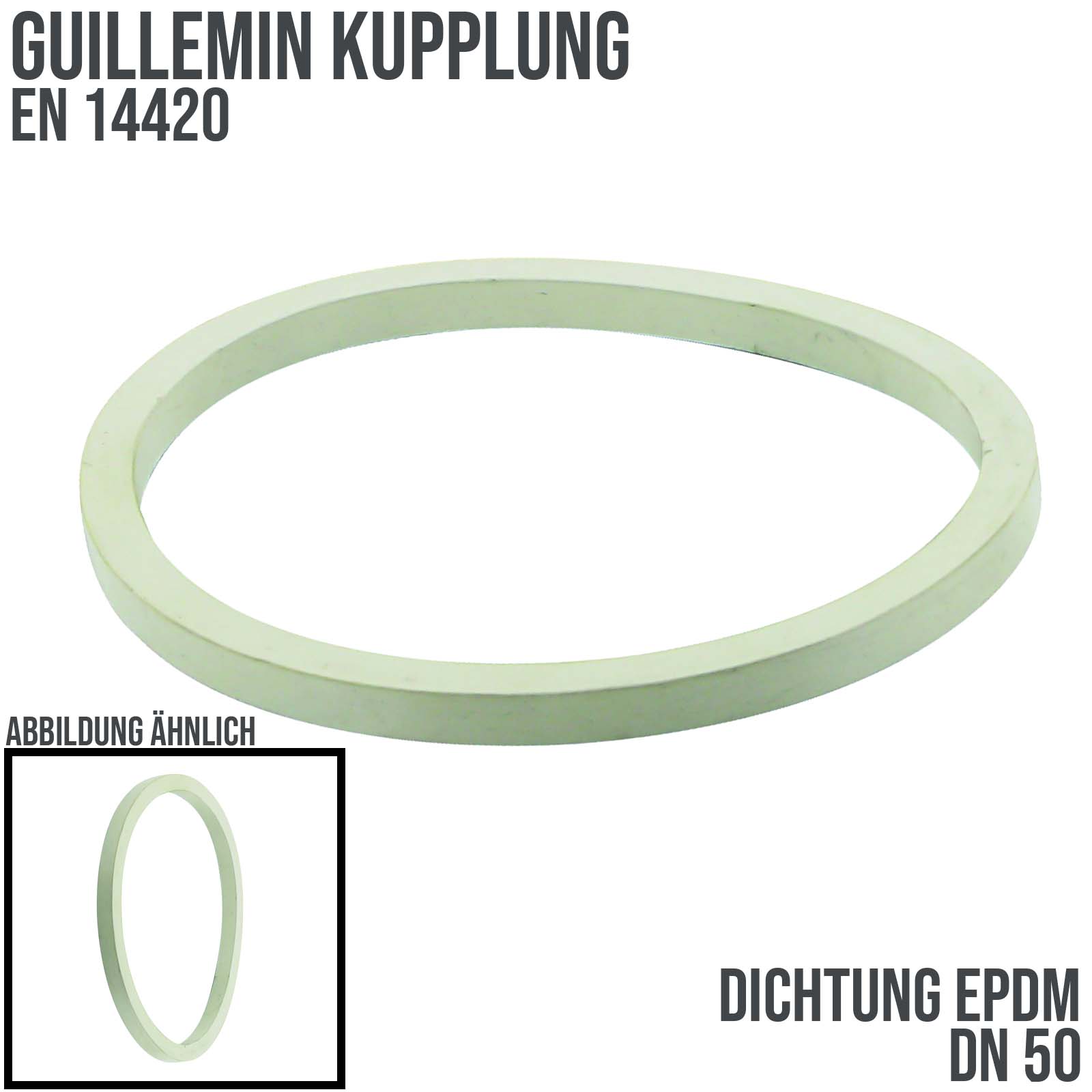 DN 50 Guillemin Kupplung Ersatz Dichtung EPDM weiß