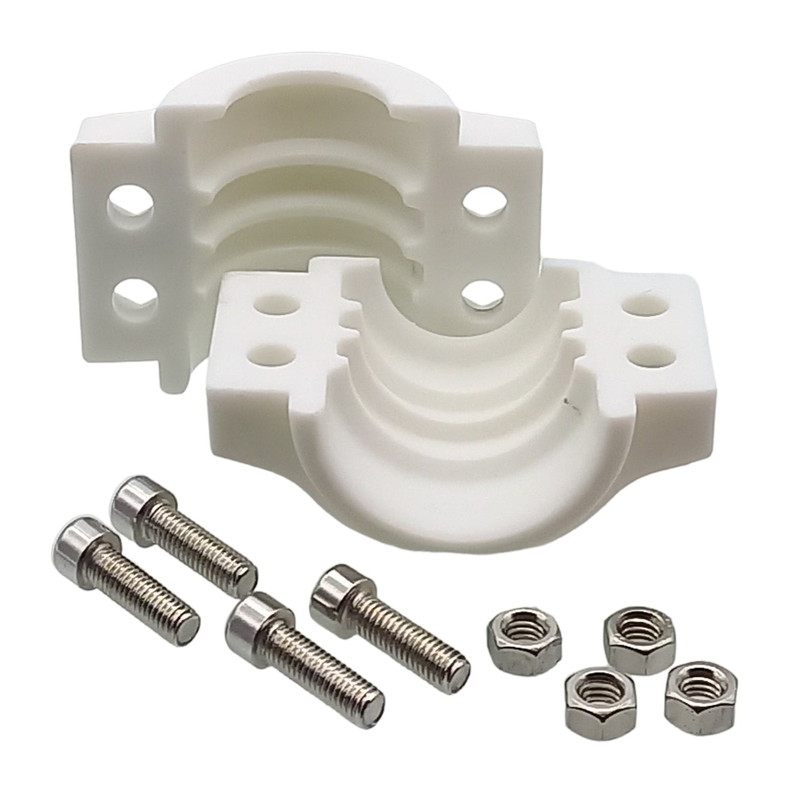 DN 75 Klemmschale Polypropylen PP weiss Spannbereich 89 - 93 mm für Schlauch ID x AD 75 x 91 mm - PN 8 bar