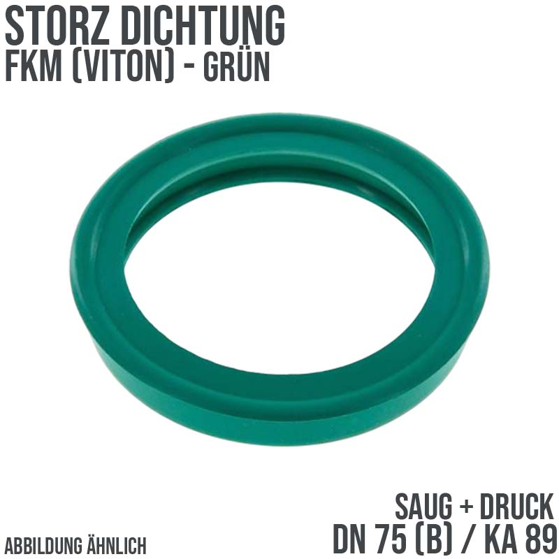 Dichtung STORZ  B DN 75 KA 89 Kupplung (Saug/Druck) FKM (Viton) grün