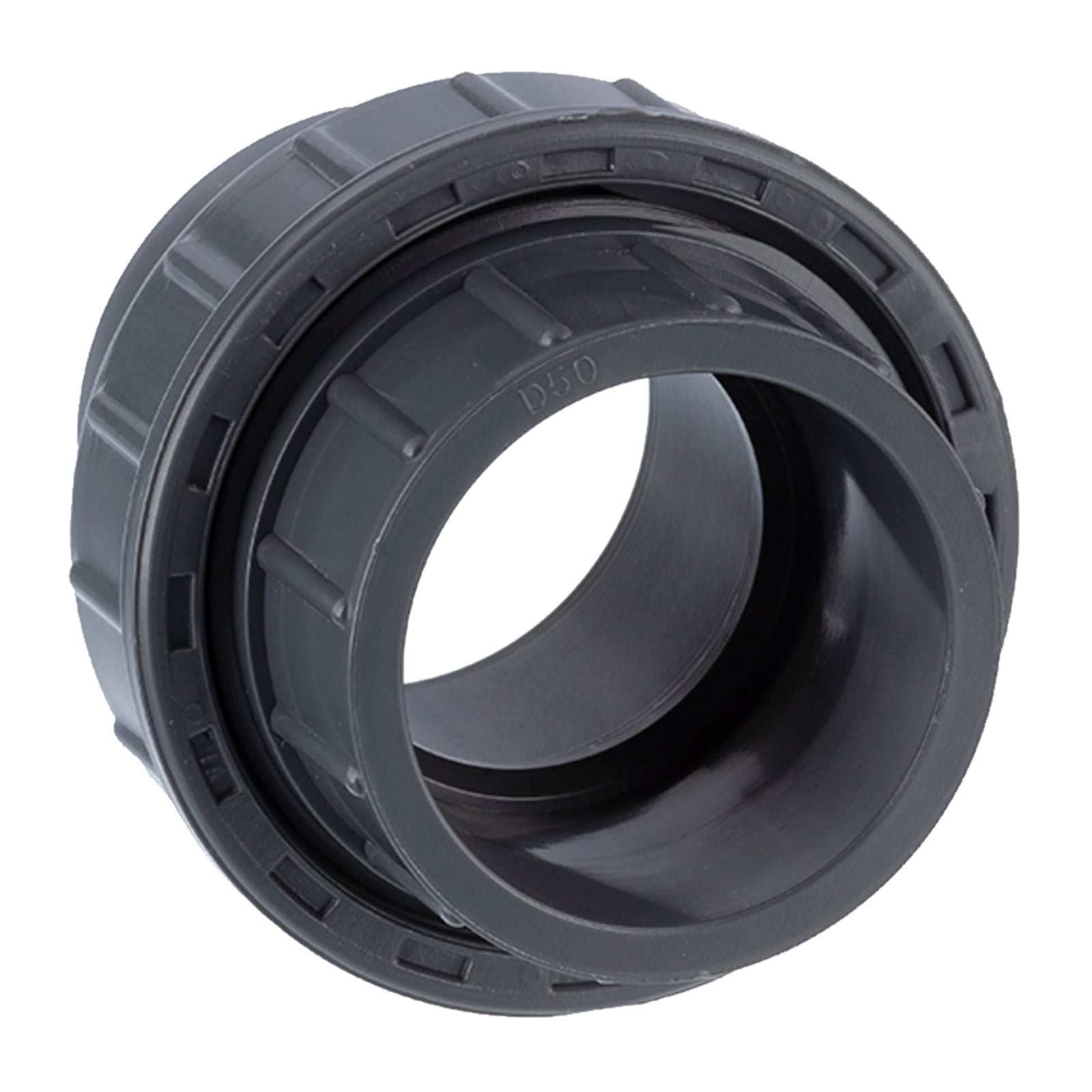 110 mm PVC Klebe Fitting Verschraubung 2-fach Muffe Verbinder - PN 10 bar