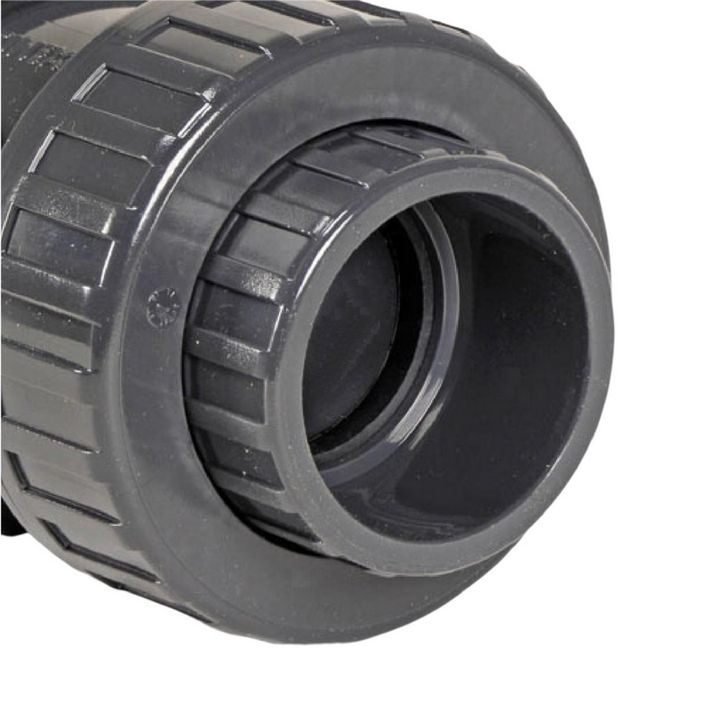 110 mm PVC Kugel Absperr Hahn Ventil beidseitige Klebemuffe Fitting PN 10 bar - roter Griff