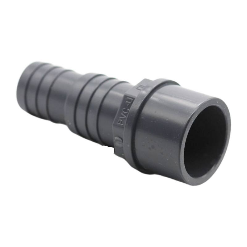 2er Set - PVC-U Schlauchverbinder - Klebestutzen DN 50 -> Schlauchtülle 32 / 38 mm.