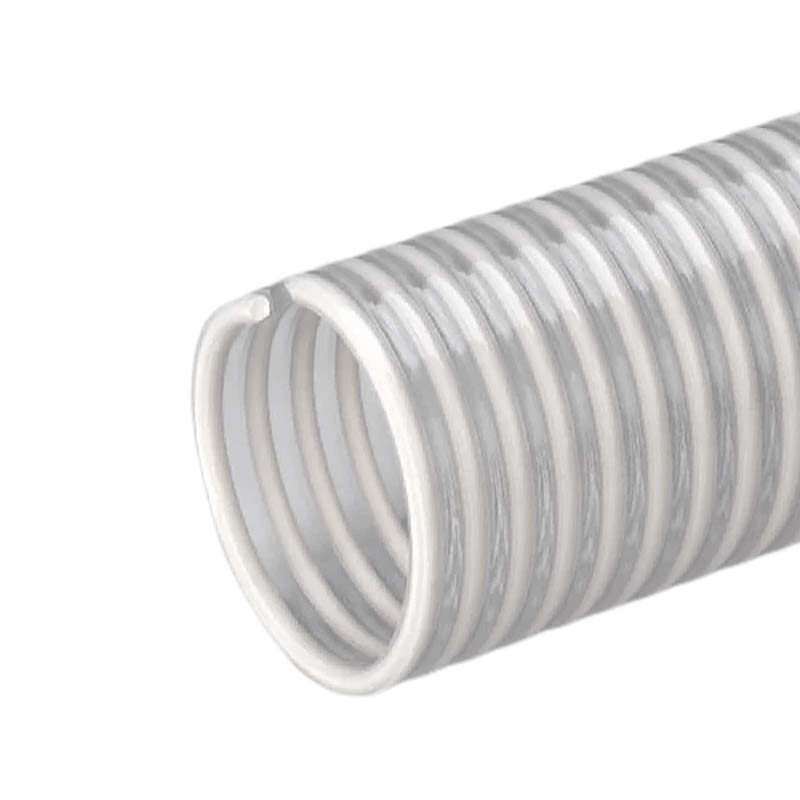 100 mm 4" Zoll Saug Ansaug Spiral Förder Pumpen Schlauch Lebensmittel Saatgut weiß PN 4 bar