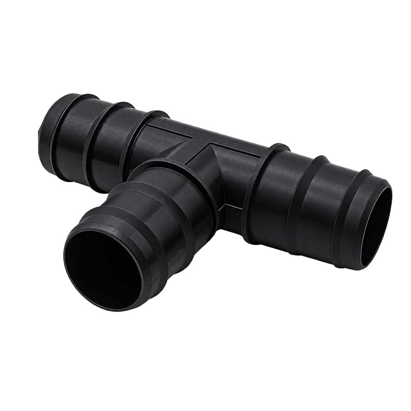 38 mm T-Stück PP Schlauch Tülle Stutzen Verbinder Pool Schlauch schwarz - PN 4 bar