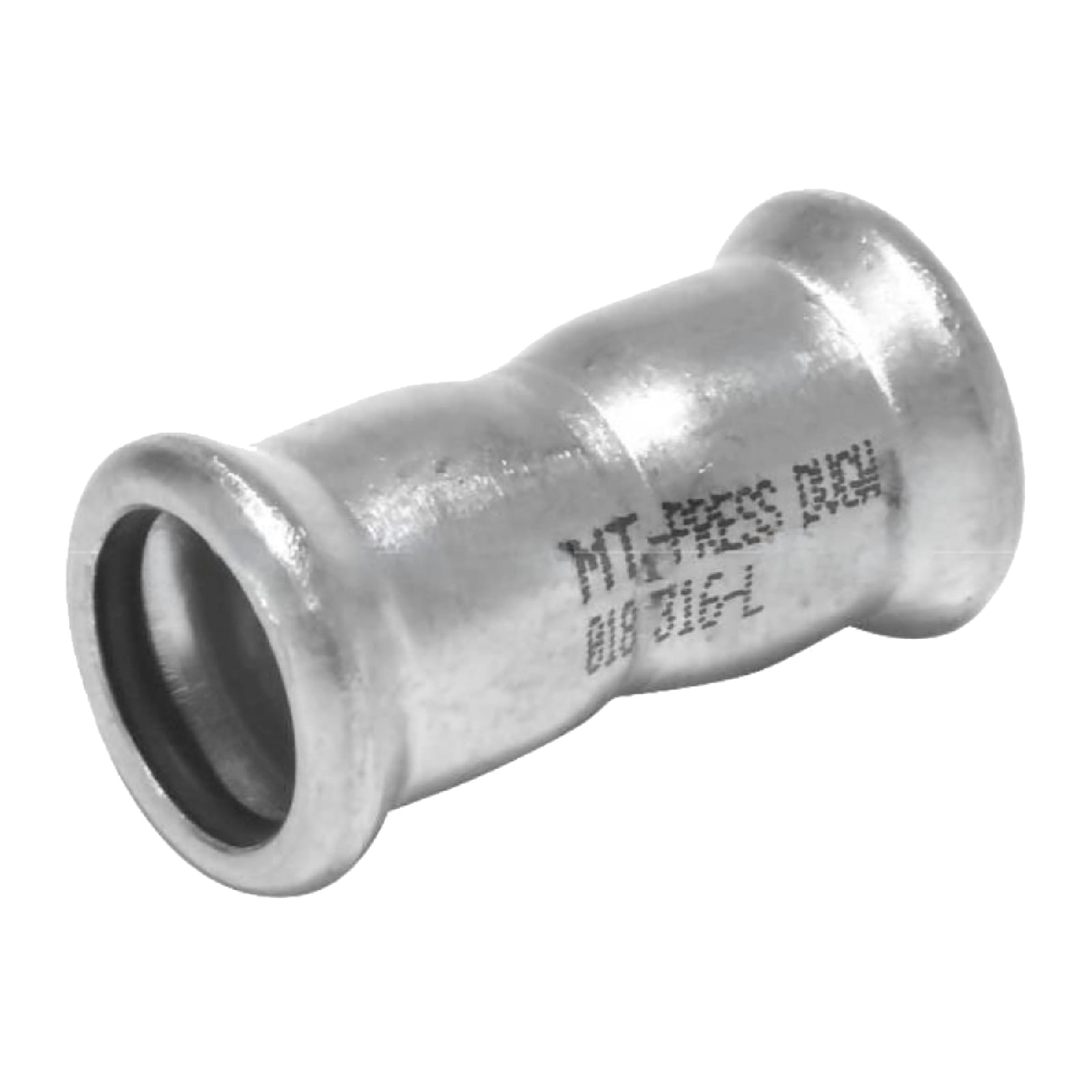 54 mm Press x Pressmuffe Edelstahl AISI 316 Fittings PN 16 bar