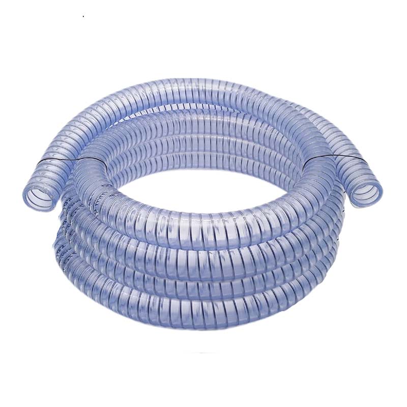 45 mm 1 3/4" Zoll Saug Ansaug Druck Abwasser Pumpen Schlauch Stahlspirale transparent PN 3 bar