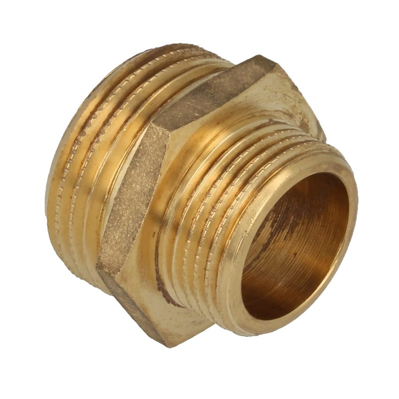 3/8 "x 1/8" Doppel Nippel Nr. 245 Reduktion Aussen x Aussengewinde AG Messing Fittings PN 30 bar