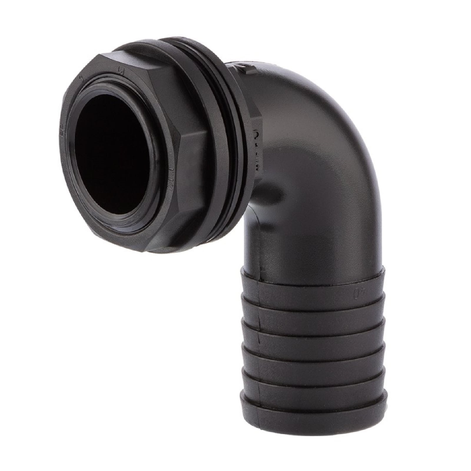 2" x 50 mm Tank Regentonne Durchführung Außengewinde x 90° Winkel Schlauch Tülle - PN 6 bar