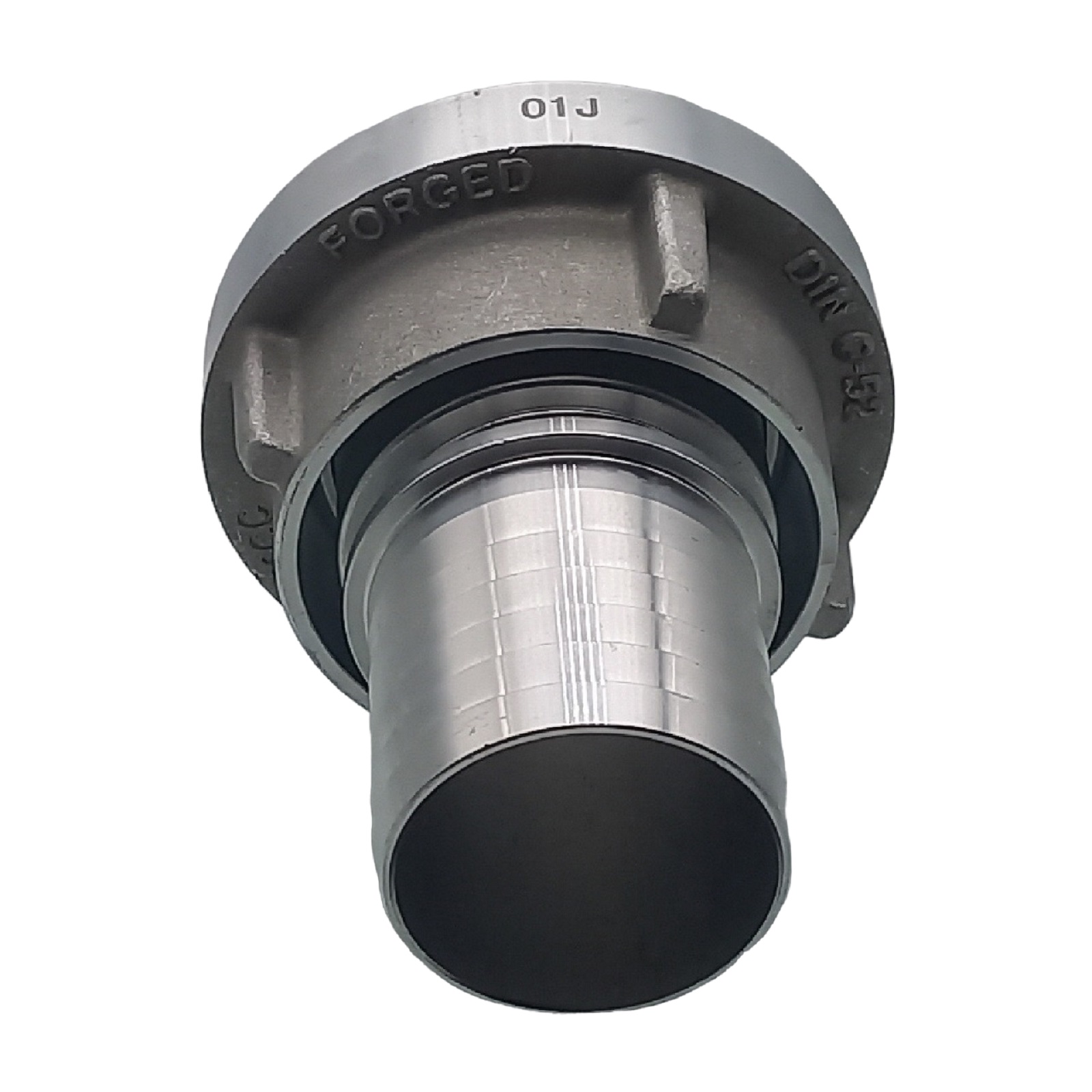 STORZ A DN110 KA133 Saug Kupplung -> gerillter Sägezahn Stutzen Tülle Sicherungsbund DN100 Klemmschale Einband - PN 16 bar