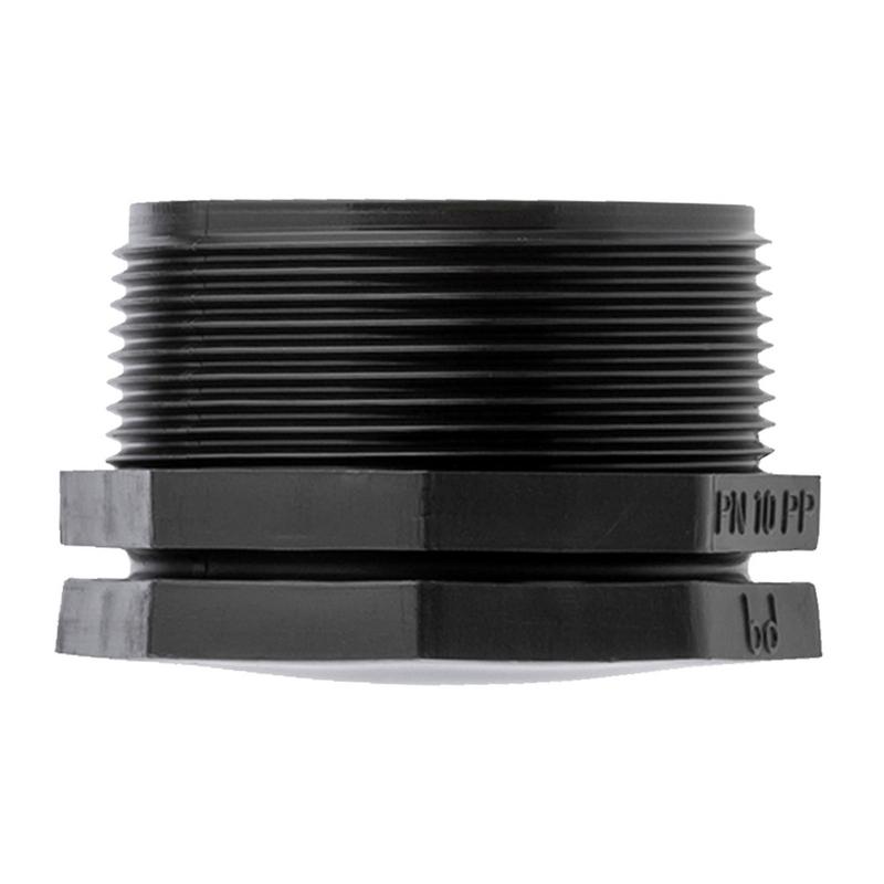 2" PP Gewinde Fitting End Stopen schwarz Außengewinde IG Polypropylen - PN 10 bar