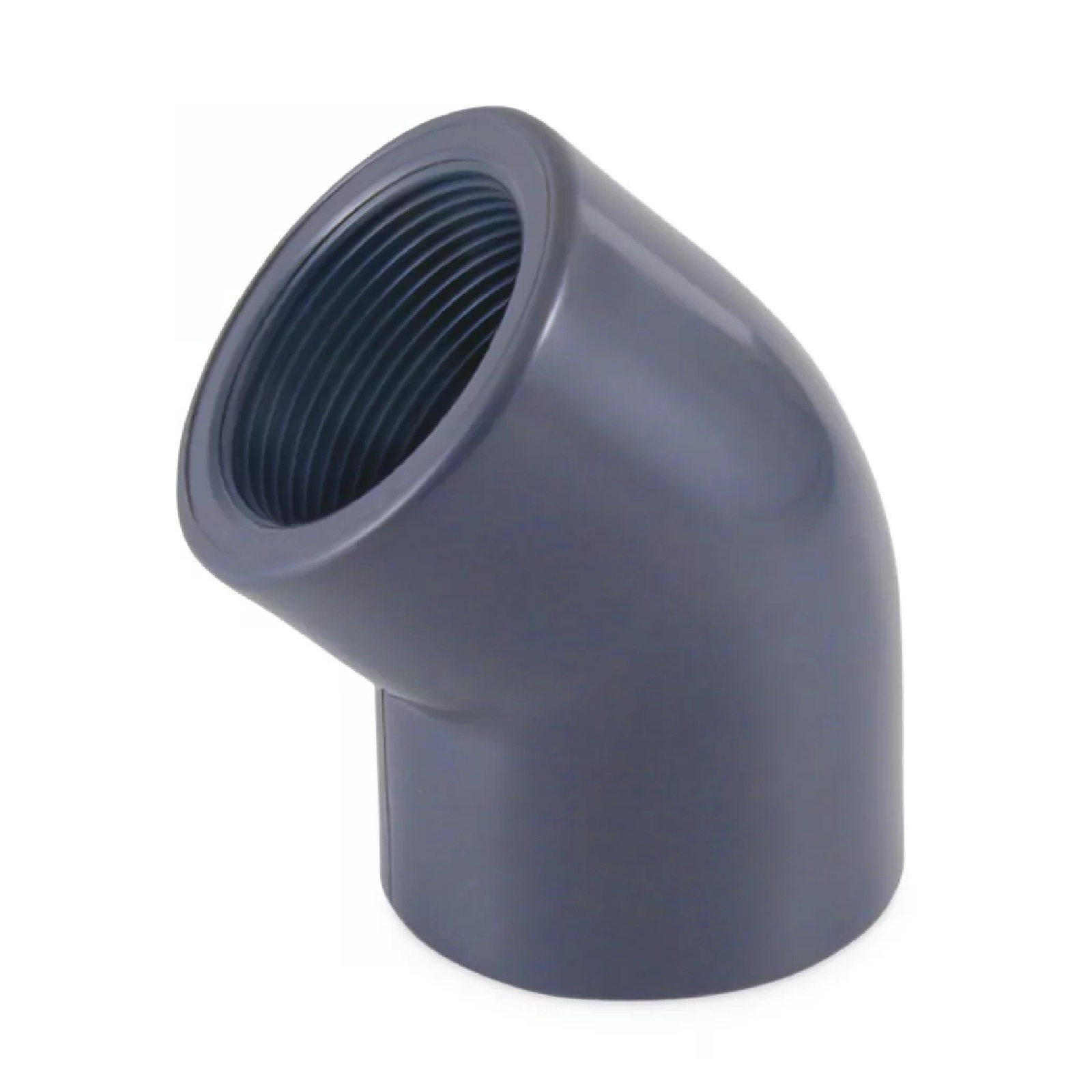 16 mm PVC Klebe Fitting Winkel 45° Innengewinde IG 16 mm x  3/8" Muffe Verbinder - PN 10 bar
