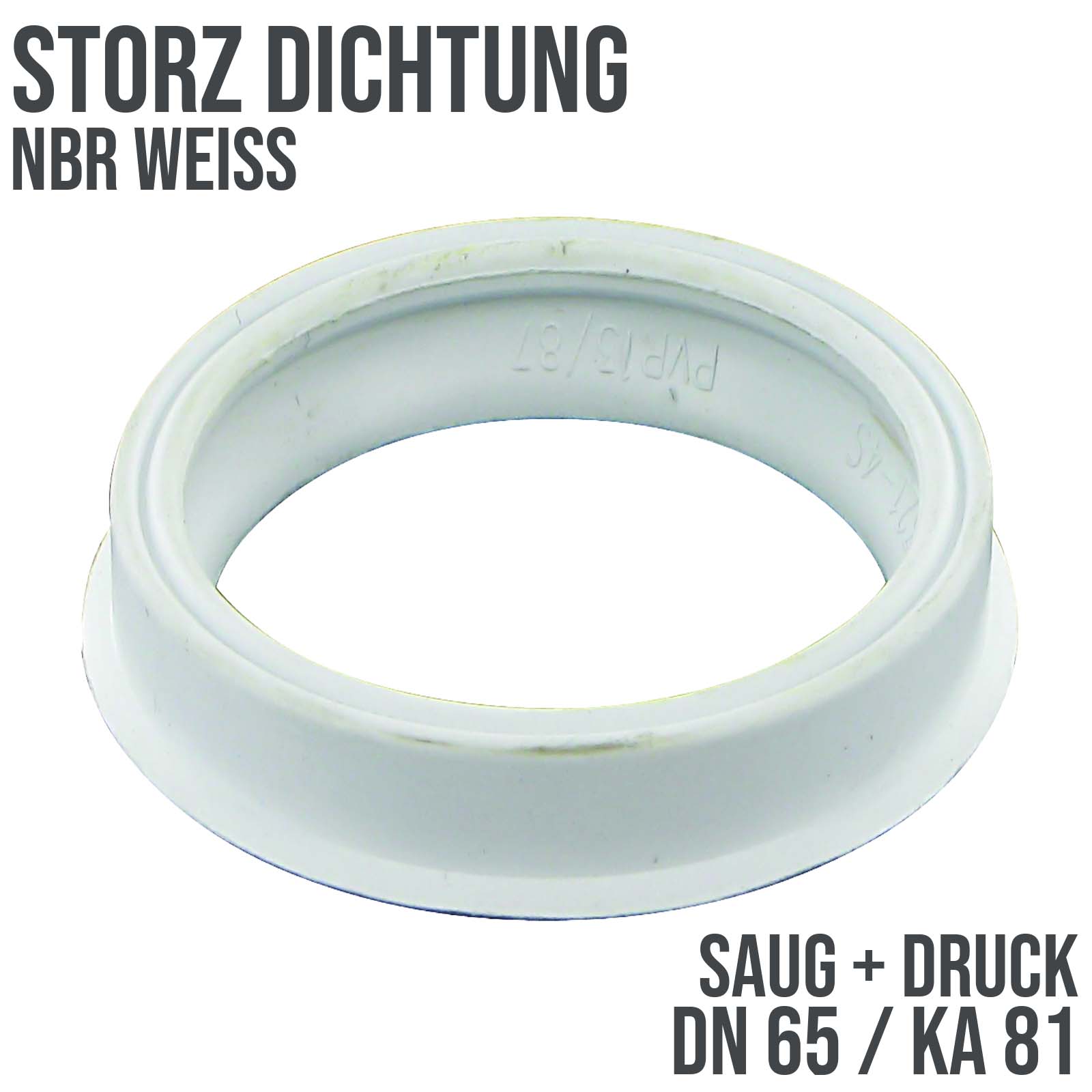 Dichtung STORZ  DN 65 KA 81 Kupplung (Saug/Druck) NBR weiß