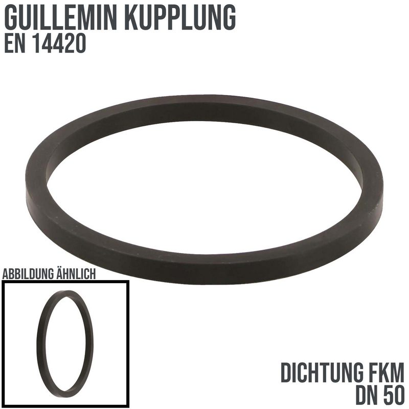 DN 50 Guillemin Kupplung Ersatz Dichtung FKM schwarz