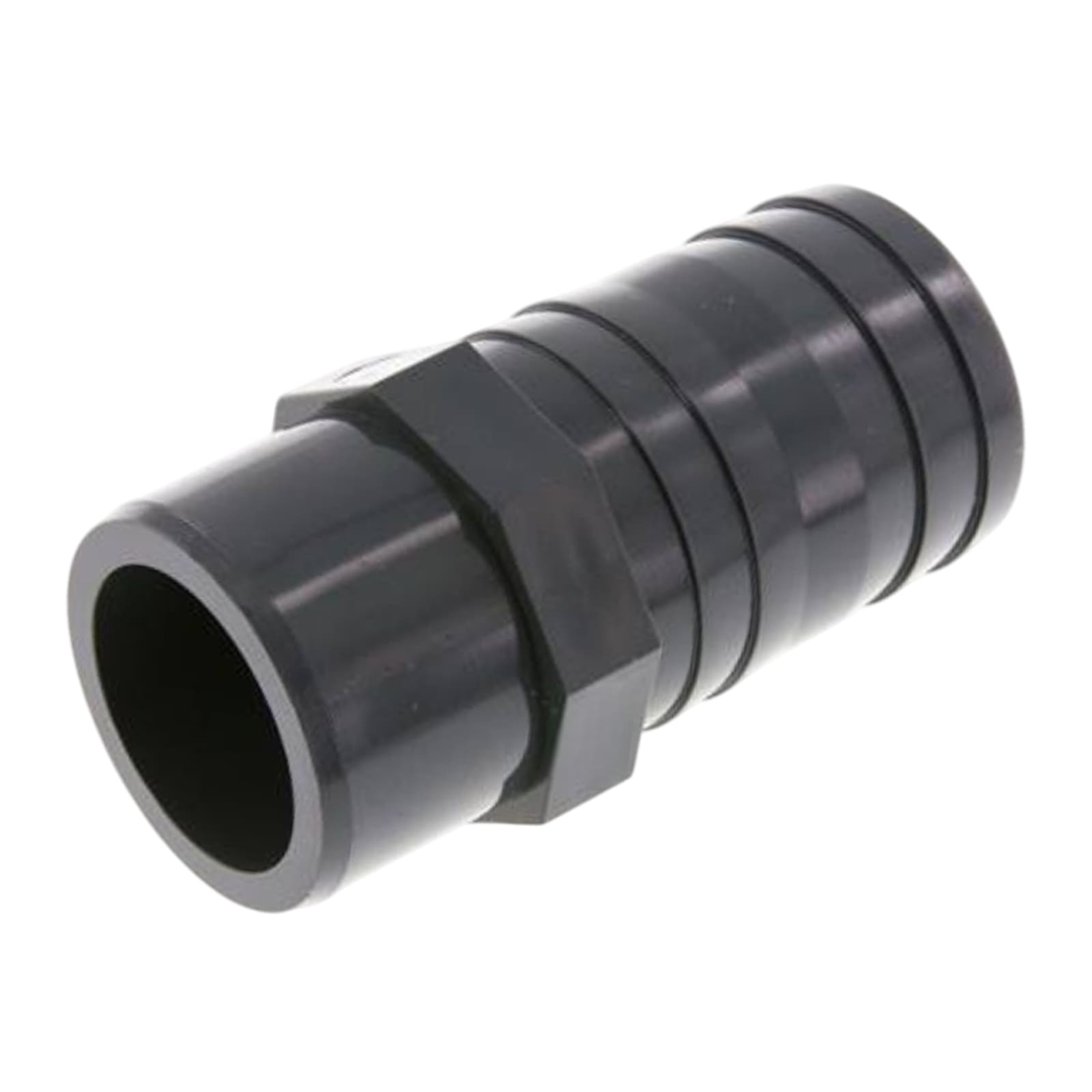 50 mm PVC Klebefitting Schlauch Klebe Tülle Stutzen Verbinder Pool Teich DN50 -> 50 mm - PN 10 bar