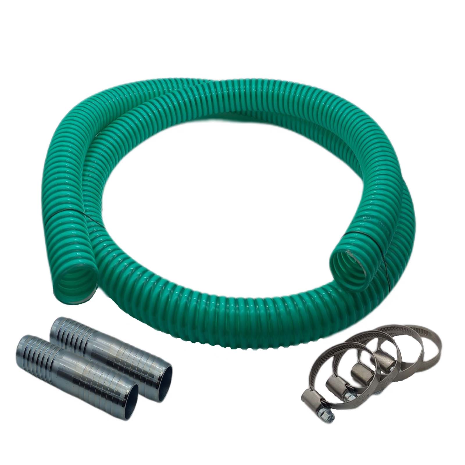 Schlauch Reparatur Set PVC Spiralschlauch grün Verlängerung 50 mm (2") - 7-teilig