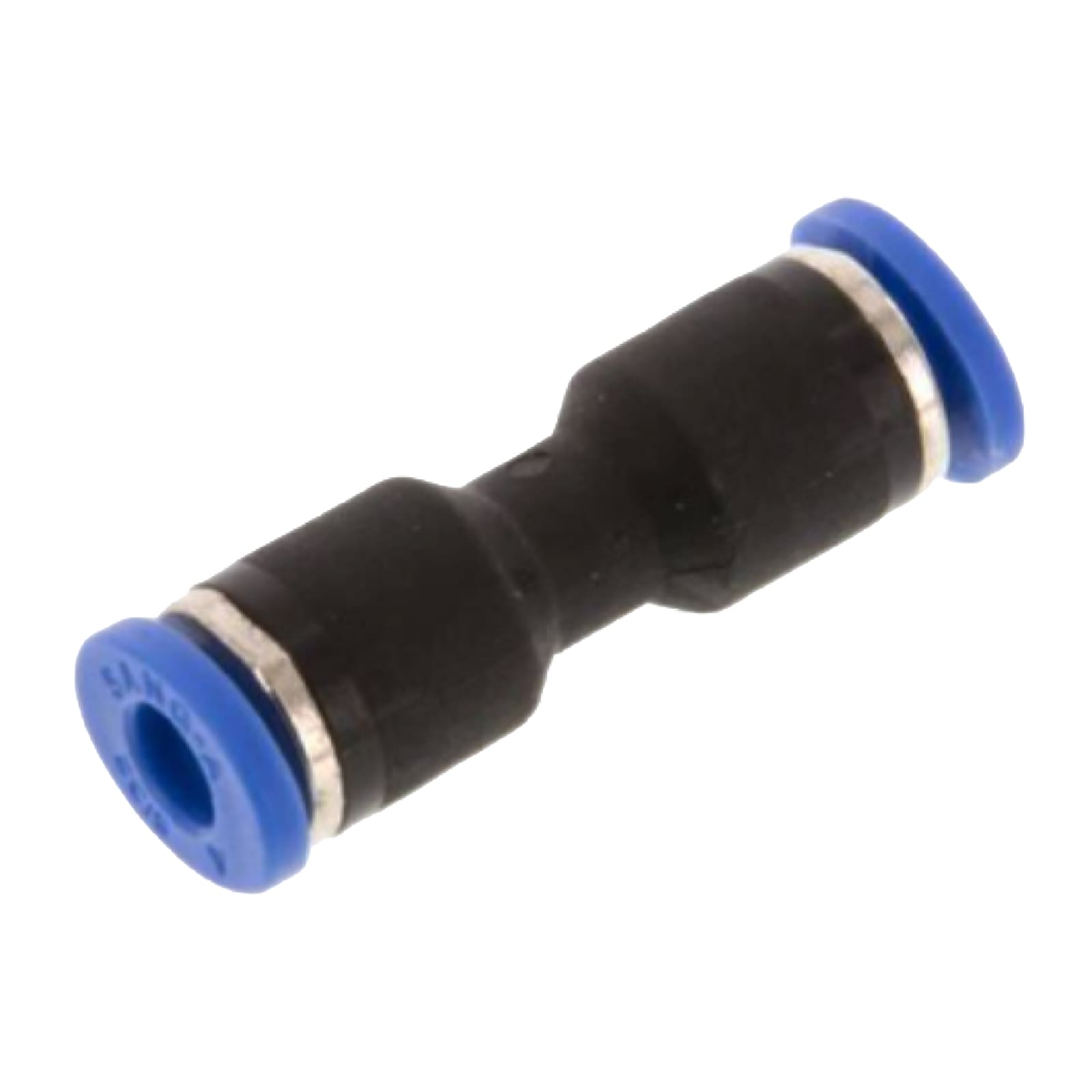 16 mm Pneumatik Schnell Steck Verbinder IQS gerade blau/schwarz PA PU Schlauch - PN 20 bar