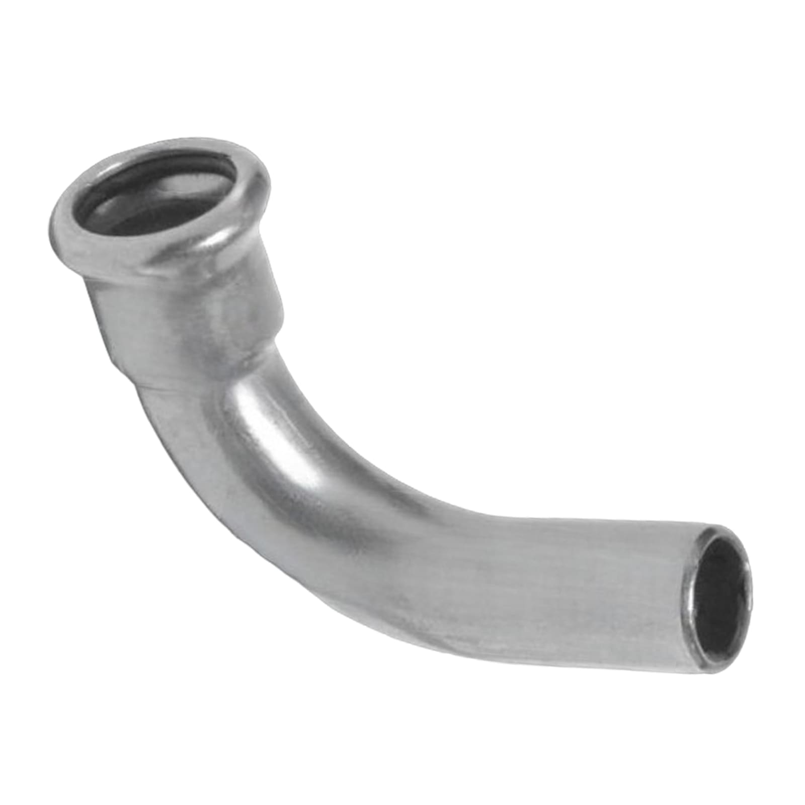 54 mm Bogen 90° Pressmuffe x Einschiebeende Edelstahl AISI 316 Fittings PN 16 bar