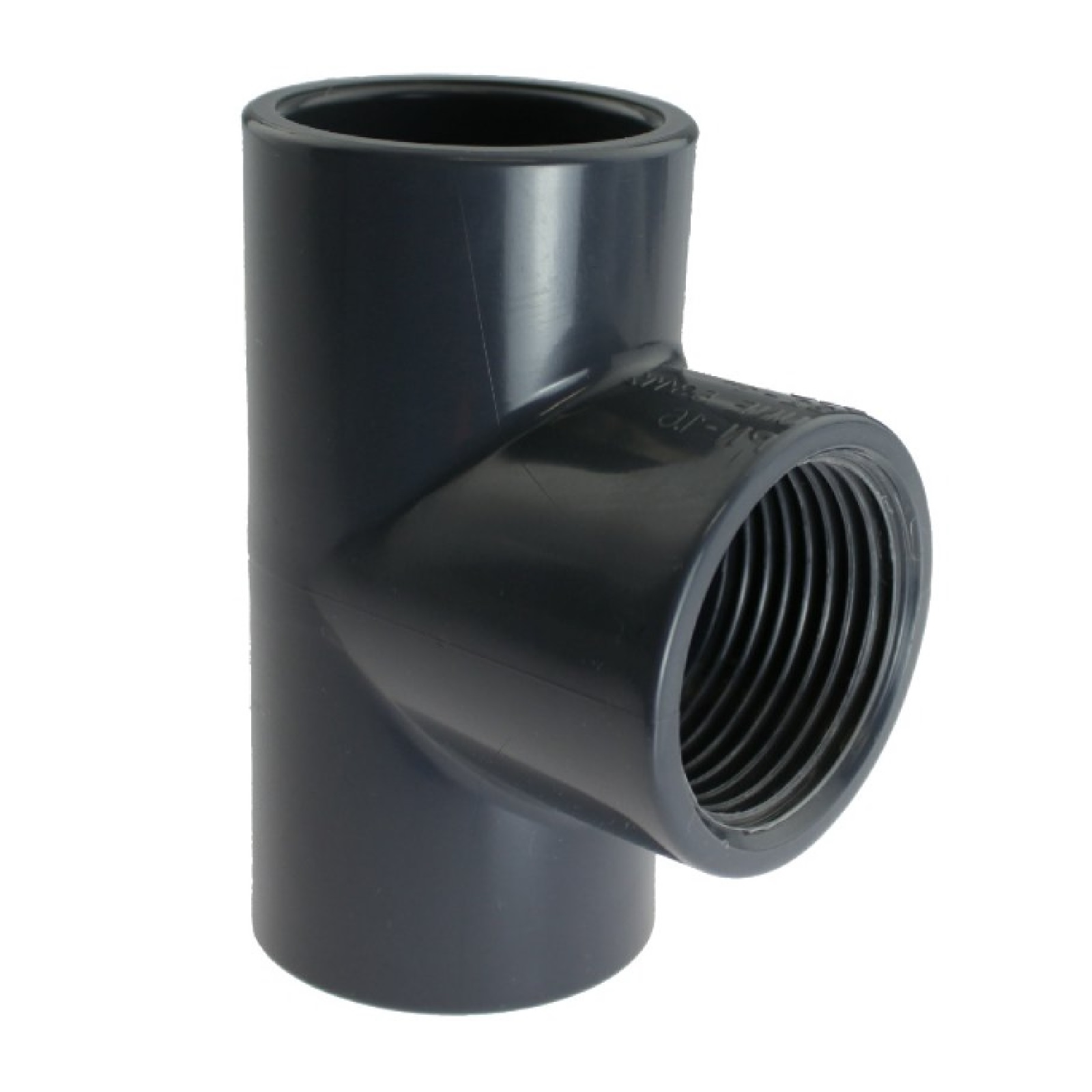 90 mm PVC Klebe Fitting T-Stück 90° 90 mm x 3" Klebemuffe x Innengewinde - PN 10 bar