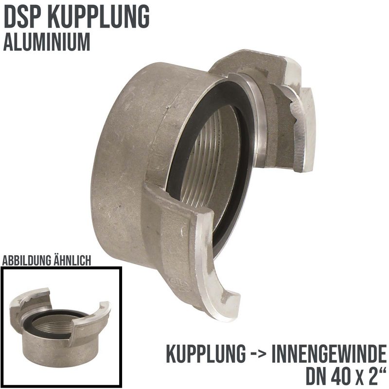 DN 40 DSP Kupplung Aluminium BSP Innengewinde IG 2" - PN 16 bar