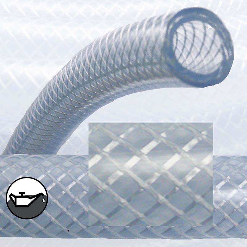 32 x 42 mm Gewebe Druck Öl Universal Wasser Luft Kompressor Schlauch klar PN 8 bar