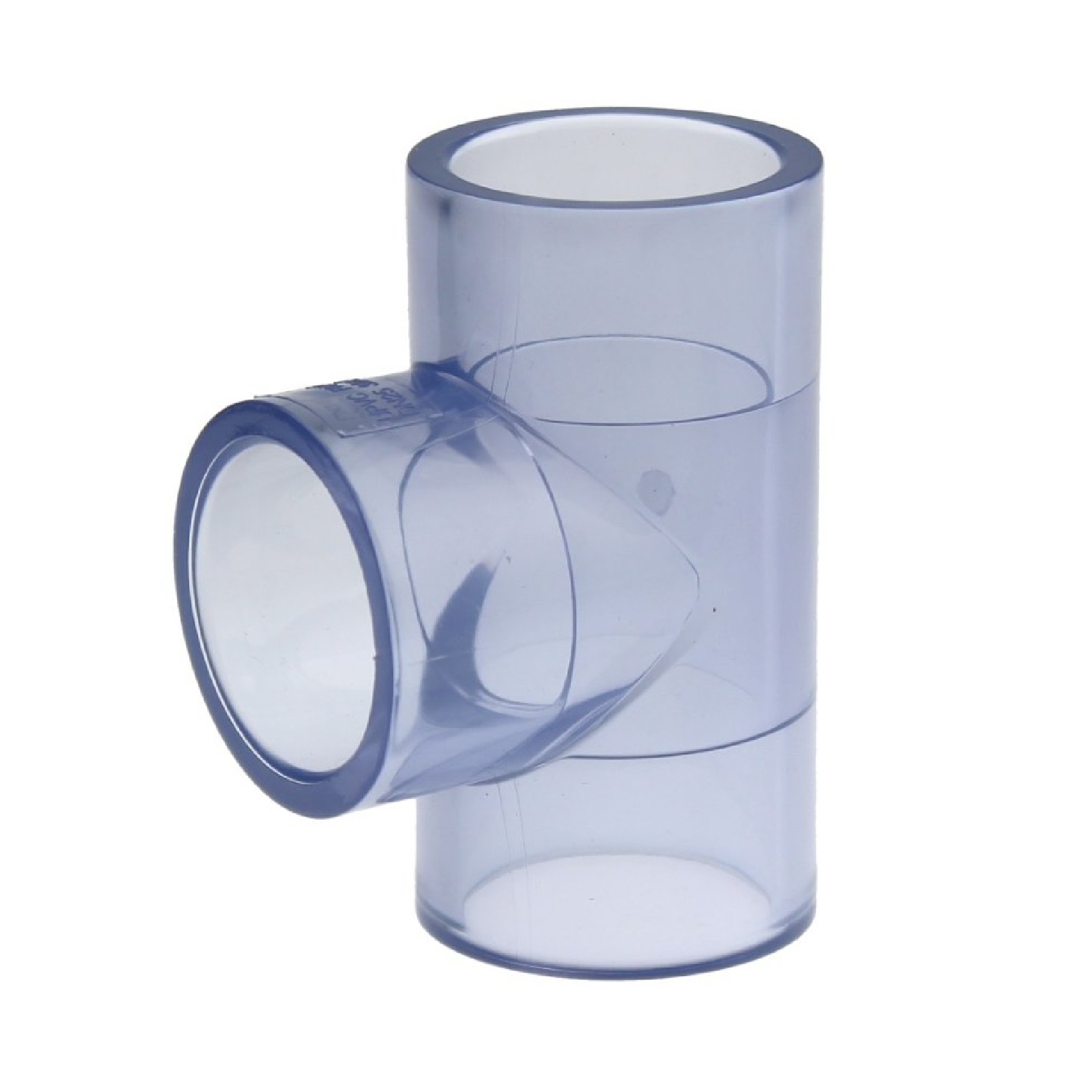 110 mm PVC Klebe Fitting T-Stück 90° Muffe Verbinder - transparent durchsichtig - PN 16 bar