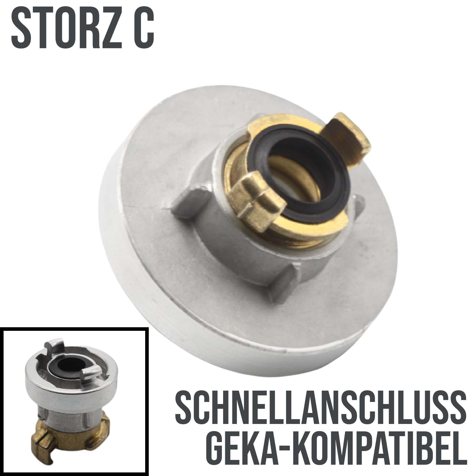 STORZ C DN 52 KA 66 Übergangsstück Adapter -> Schnellanschluss Kupplung GEKA kompatibel