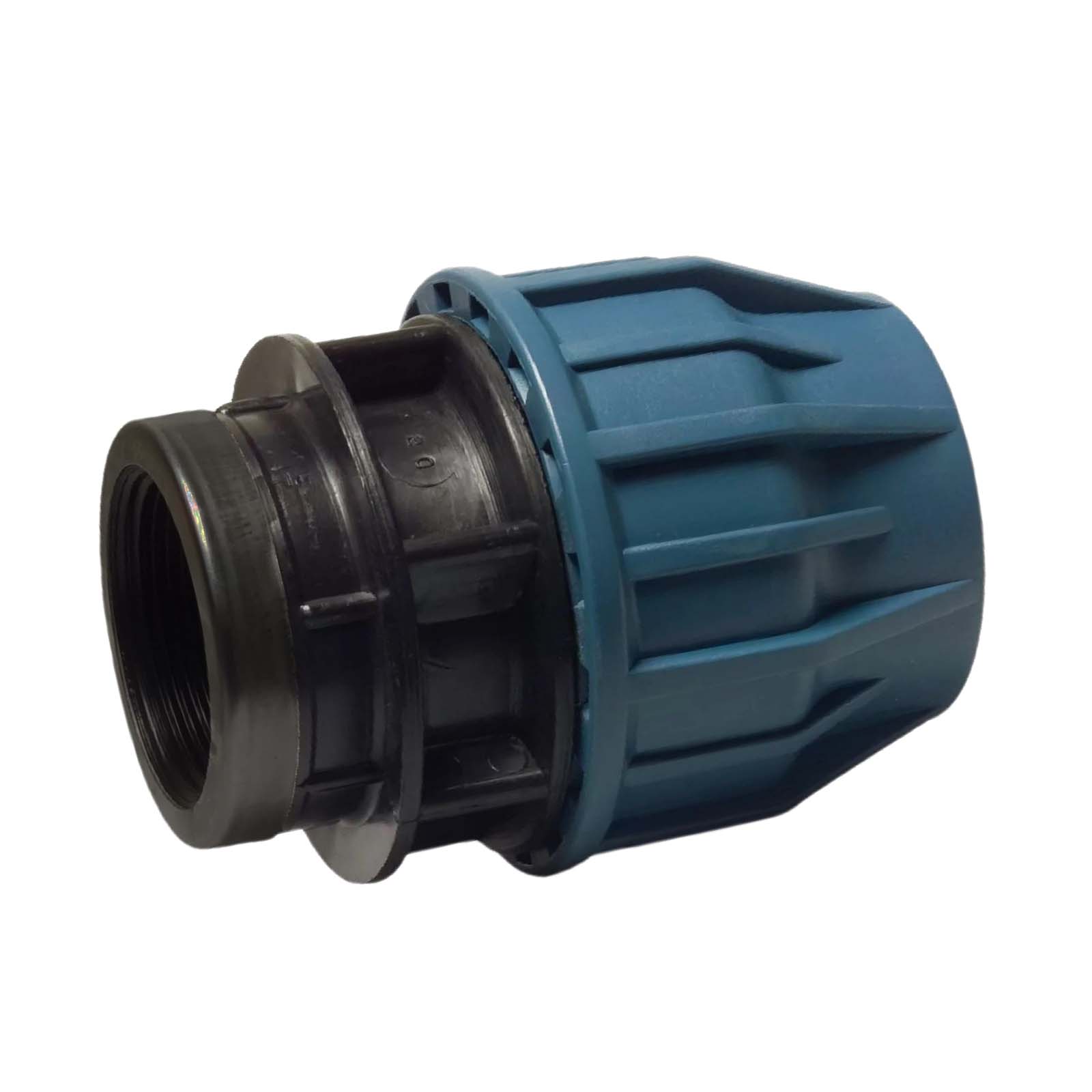 16 mm x 3/8" PE PP Fitting Klemm Verbinder Verschraubung Muffe Rohr Kupplung x IG DVGW - PN 16 bar