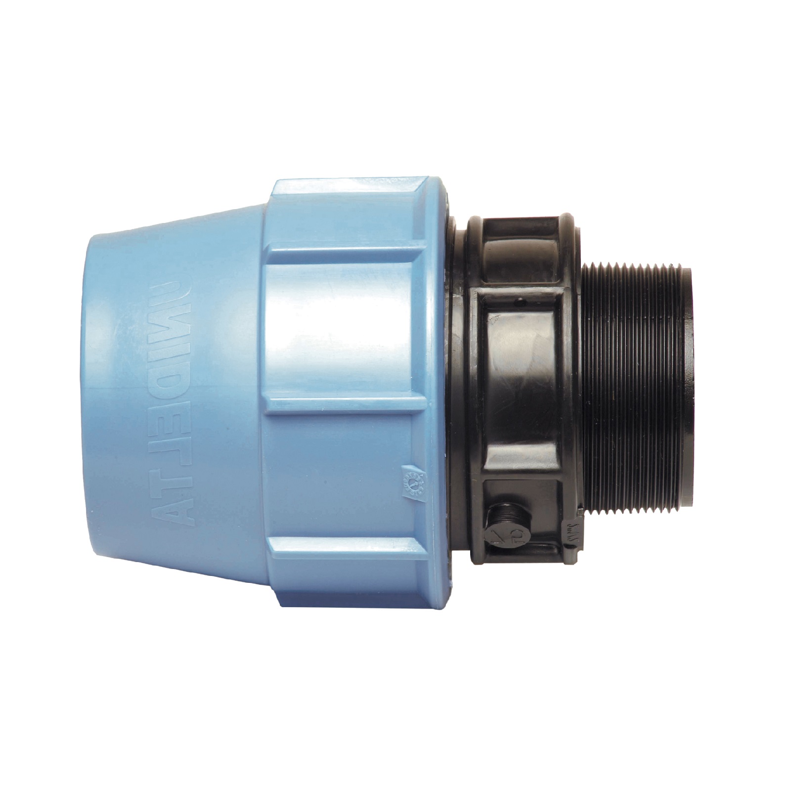 110 mm x 4" PE PP Fitting Klemm Verbinder Verschraubung Muffe Rohr Kupplung x AG DVGW - Unidelta