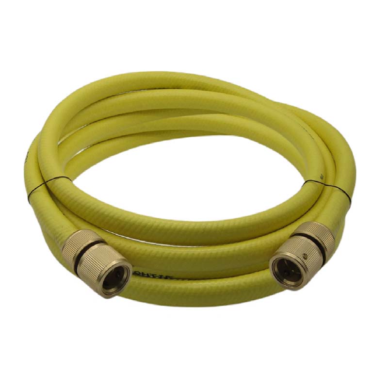 1/2" 13 mm Garten Wasser Schlauch Garnitur gelb Quick-Anschluss (Click-System) 3 Lagen - PN 8 bar - 50 m
